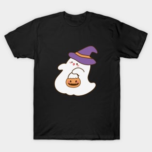 Cute Halloween White Ghost T-Shirt